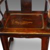 Pair of Chinese elm yoke chairs seat