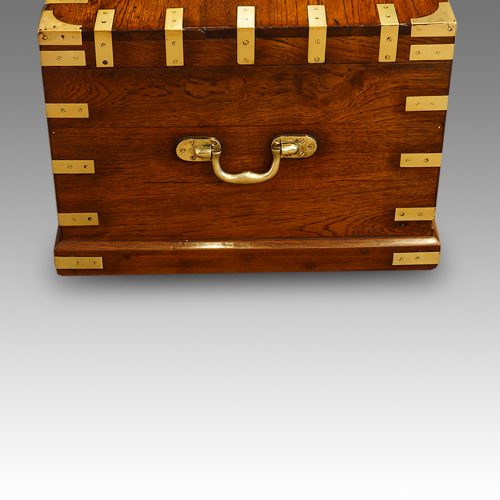Victorian brass bound military chest side
