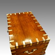 Victorian brass bound military chest top