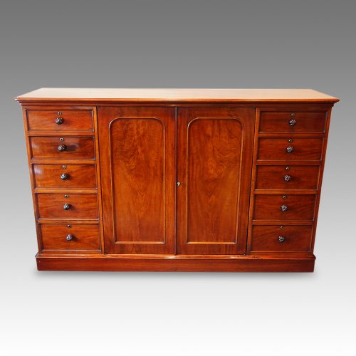 Victorian dwarf mahogany wardrobe 1