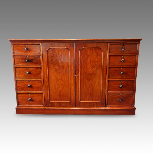 Victorian dwarf mahogany wardrobe