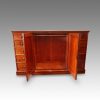 Victorian dwarf mahogany wardrobe hanging section