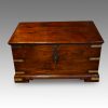 Victorian teak brass bound military chest