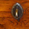 Victorian teak brass bound military chest hasp 1