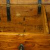 Victorian teak brass bound military chest interior