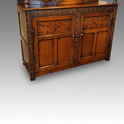 Antique oak court cupboard base