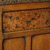 Antique oak court cupboard door inlay