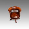 Edwardian inlaid revolving chair