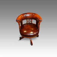Edwardian inlaid revolving chair