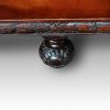 Edwardian mahogany leather sofa foot