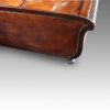 Edwardian mahogany leather sofa rear