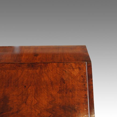 Georgian walnut bureau corner