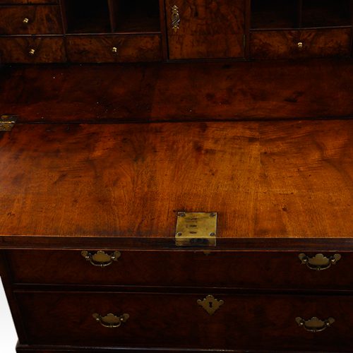 Georgian walnut bureau fall