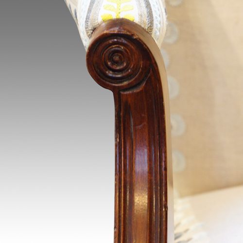 Pair of Gainsborough style chairs arm