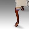 Pair of Gainsborough style chairs back leg