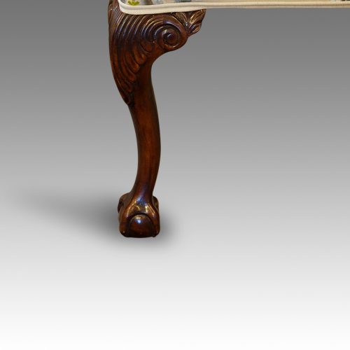 Pair of Gainsborough style chairs front leg