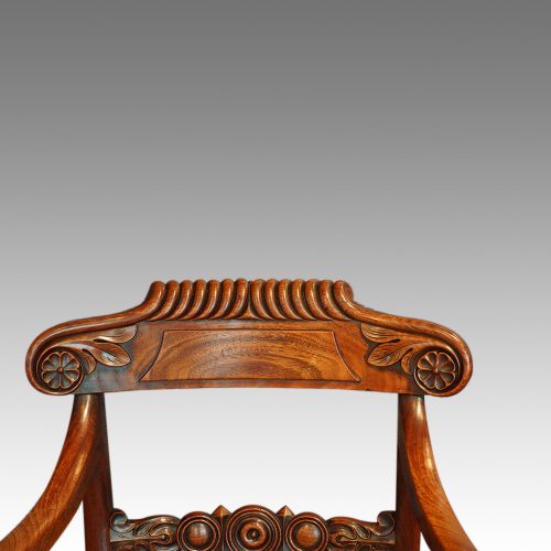 Regency dining chairs set of 8 backrail