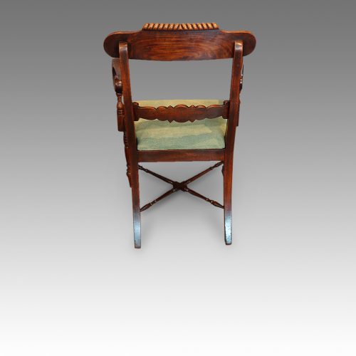 Regency dining chairs set of 8 rear view