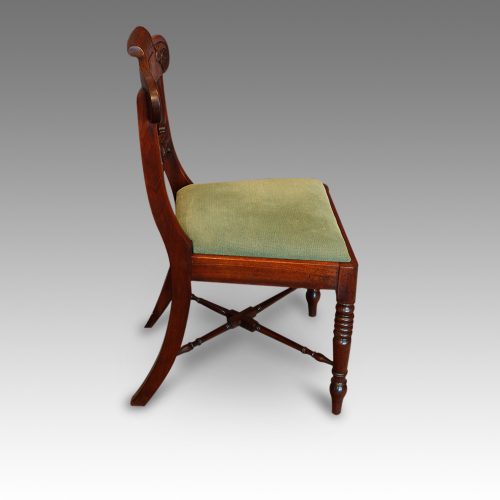 Regency dining chairs set of 8 side chair side view