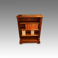 Victorian mahogany open bookcase