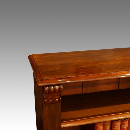 Victorian mahogany open bookcase corbel