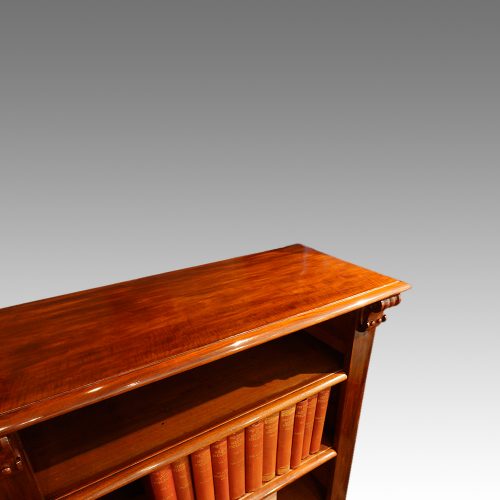 Victorian mahogany open bookcase top