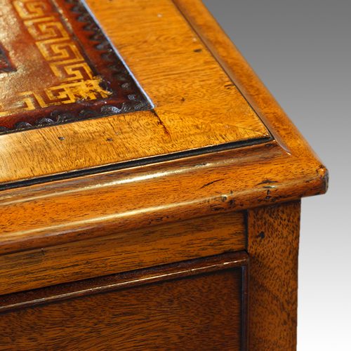 Victorian mahogany partners desk corner edge