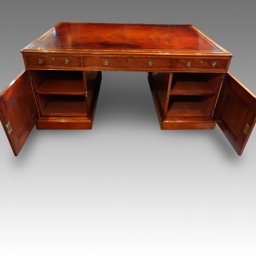 Victorian mahogany partners desk cupboards