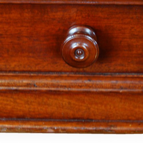 Victorian mahogany writing table knob handle