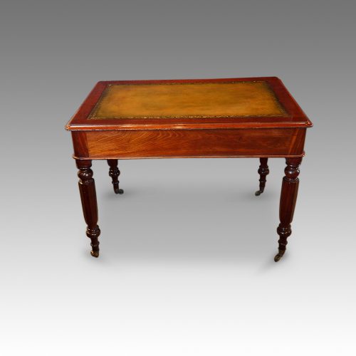 Victorian mahogany writing table rear