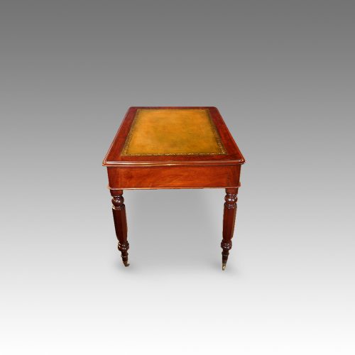 Victorian mahogany writing table side view