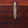 Victorian teak campaign trunk hasp