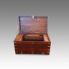 Victorian teak campaign trunk interior