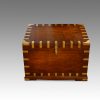 Victorian teak small campaign trunk