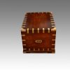 Victorian teak small campaign trunk side