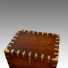 Victorian teak small campaign trunk top