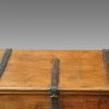 Antique hardwood merchants chest iron strap