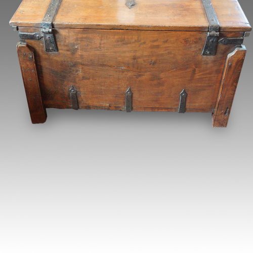 Antique hardwood merchants chest rear
