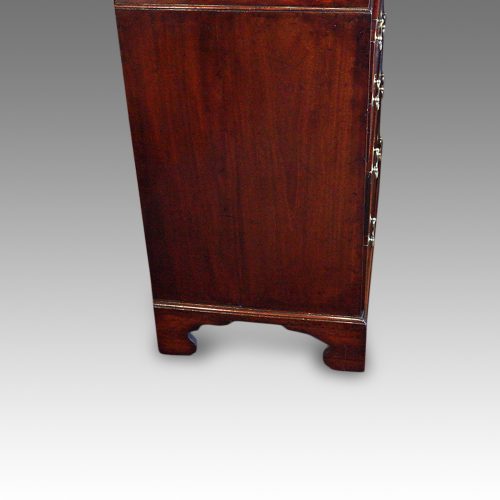 George III mahogany caddy top chest side