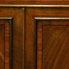 George III mahogany secretaire bookcase crossbanded drawer