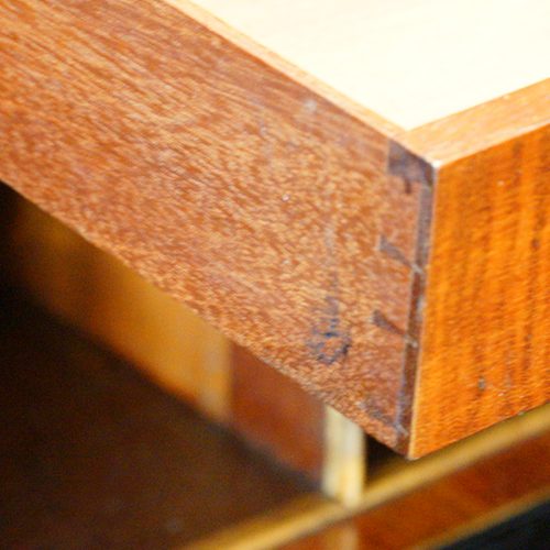 George III mahogany secretaire bookcase drawer dovetails