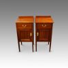 Pair of Edwardian mahogany bedside cabinets