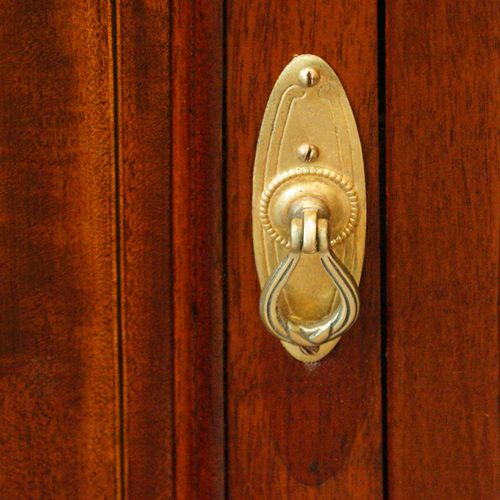 Edwardian brass door handle