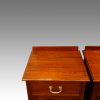 Pair of Edwardian mahogany bedside cabinets top