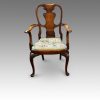 Pair of Walnut George I style armchairs detail