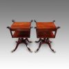Pair of mahogany sofa end tables 2