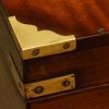 Victorian brass bound miltary chest corner detail