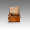 Victorian brass bound teak trunk open