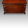 Victorian brass bound teak trunk rear