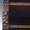 Victorian carved oak open bookcase carved fruit